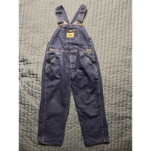 Vintage Round House Denim Coveralls Children's Size 5 Blue Made In The USA